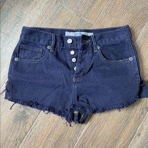 Brandy Melville navy high rise denim shorts (26)